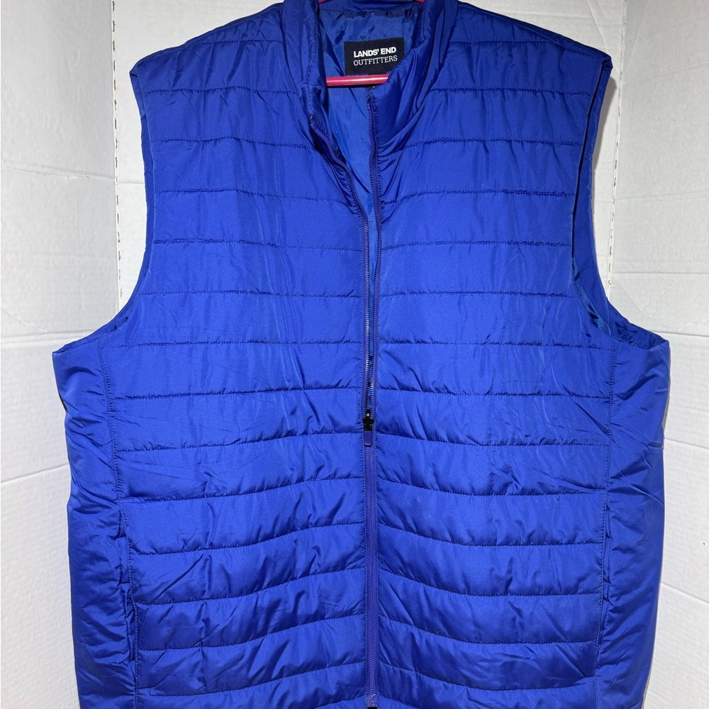 Royal Blue Lands End Down Puffer Vest